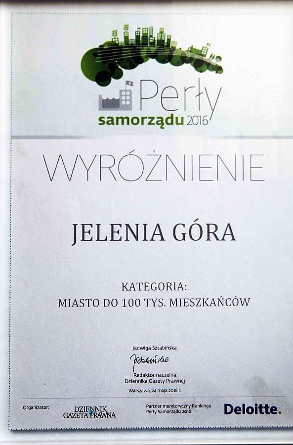 Jelenia Góra wyróżniona