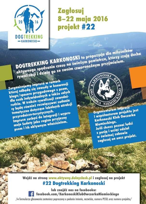 Dogtrekking Karkonoski - PROJEKT AKTYWNY DOLNY ŚLĄSK  nr 22 wejdź i zagłosuj