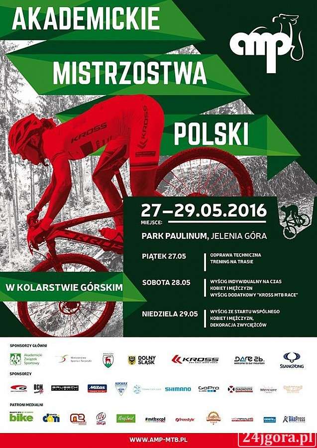 Akademickie Mistrzostwa Polski w kolarstwie górskim  27-29.05.2016 Jelenia Góra