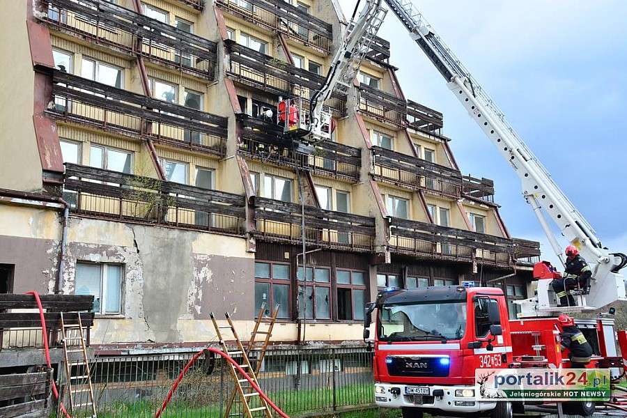 Palił się były Hotel Sudety