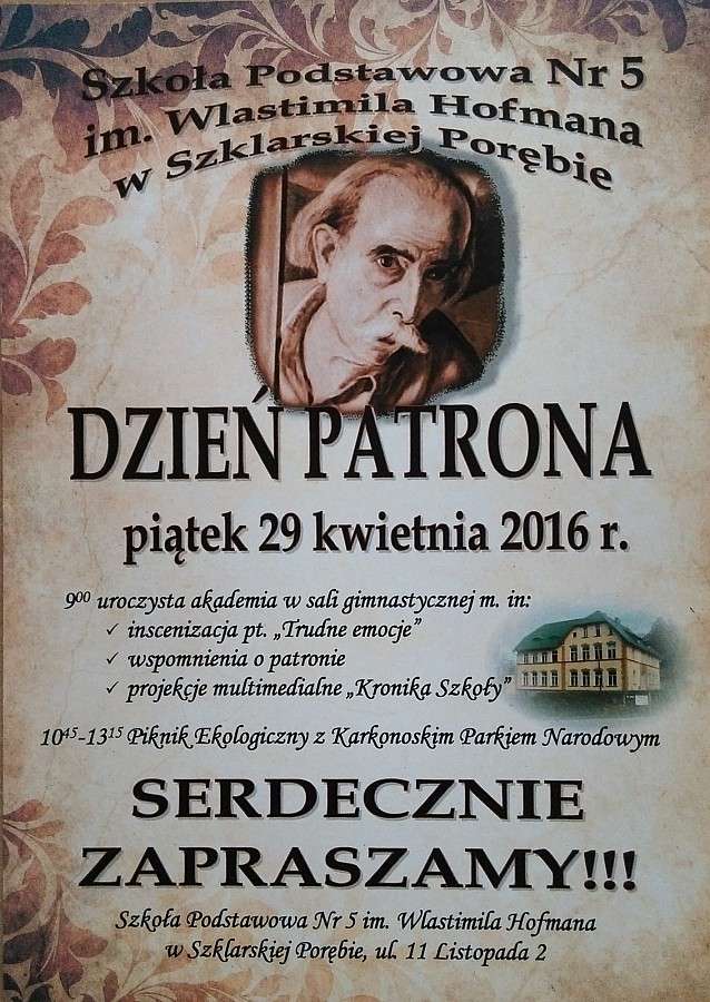 Szklarska Poręba : Dzień Patrona Szkoły Wlastimila Hofmana