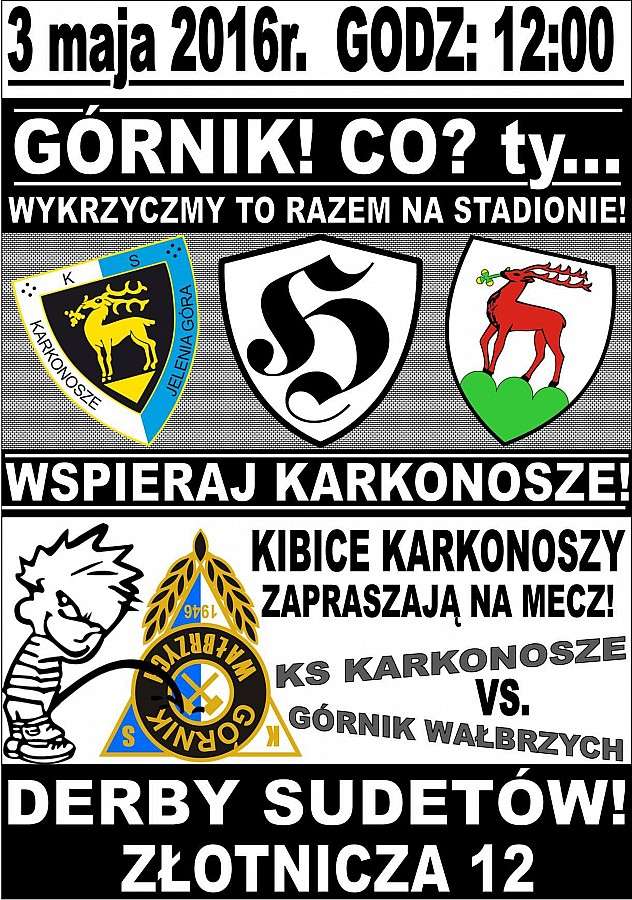 Zmiana godziny meczu Karkonoszy ze Stilonem !
