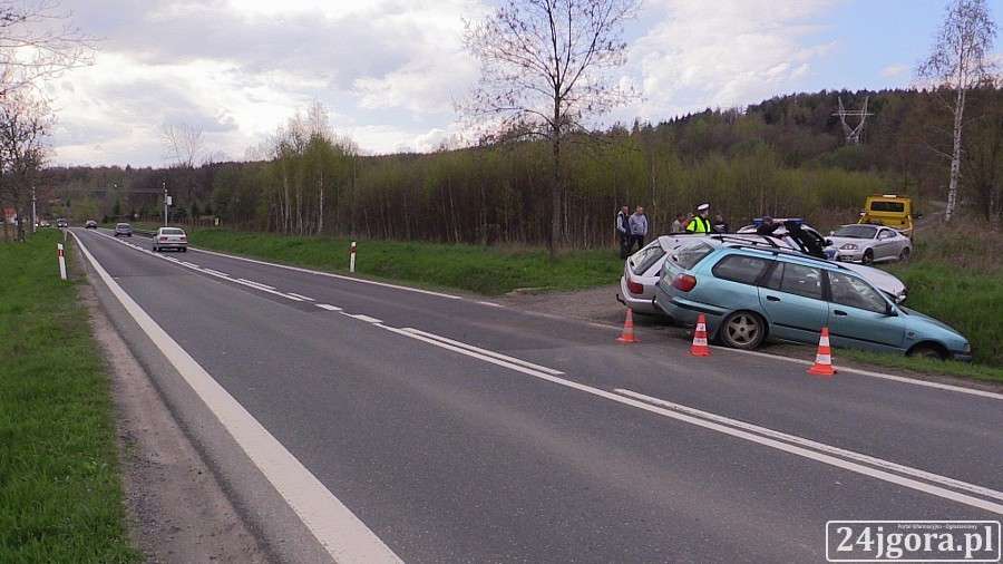 Kolizja pod hotelem 