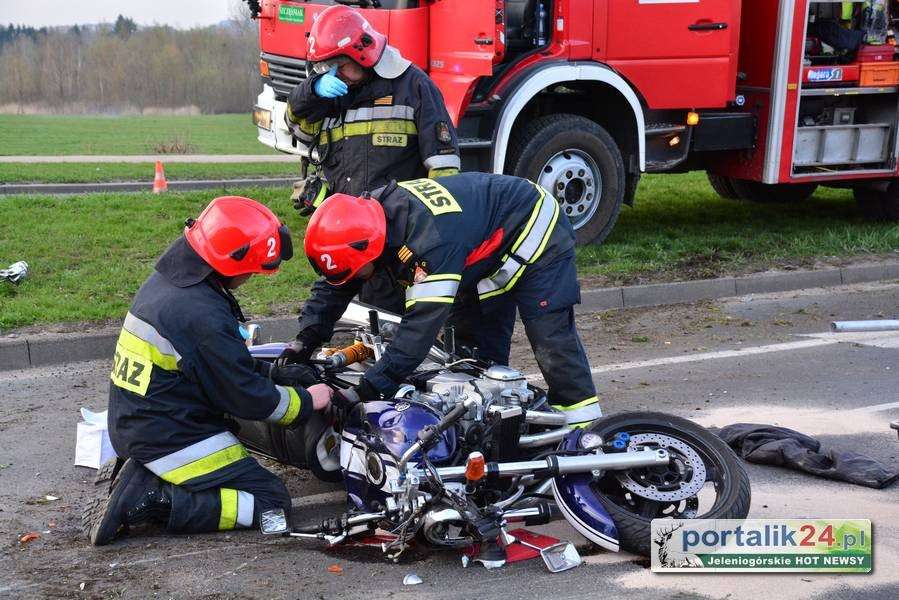 Wypadek motocyklisty. Prędkościomierz wskazywał  50 MPH