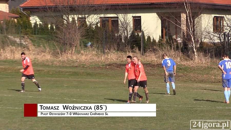 Piast Dziwiszów rozbija Włókniarza. Skrót video