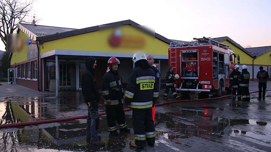 Płonął market w Podgórzynie