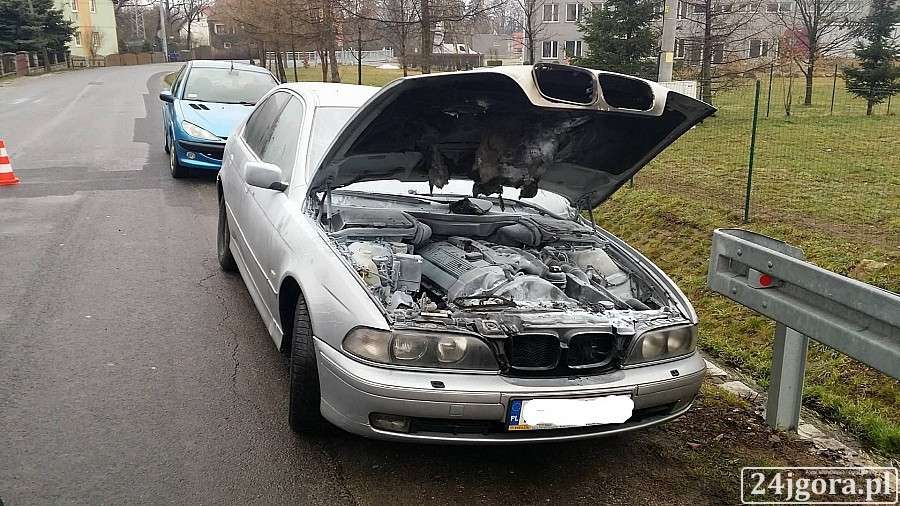 BMW zapaliło się podczas jazdy