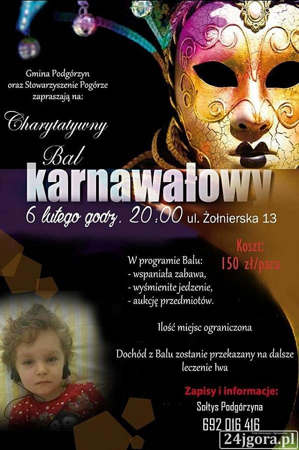 Charytatywny Bal Karnawałowy 6 lutego 2016 w Podgórzynie