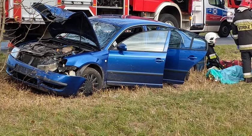 Auto uderzyło w drzewo. Dwie osoby poszkodowane