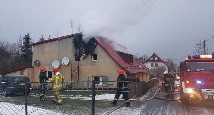 Pożar w Ścięgnach Jedna osoba poszkodowana
