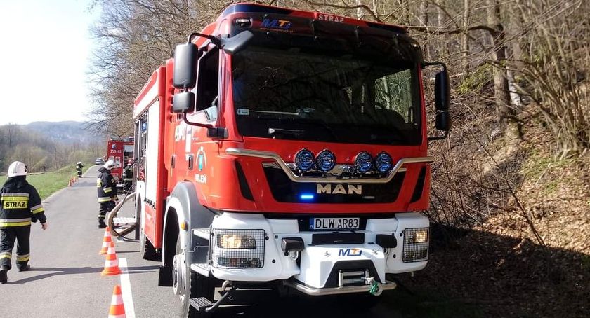 Pożar lasu koło Wlenia