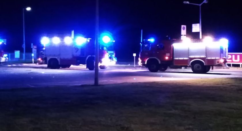 Ogień na stacji benzynowej