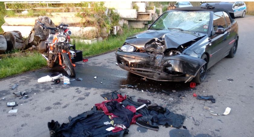 Koszmarny wypadek motocyklisty w Czernicy