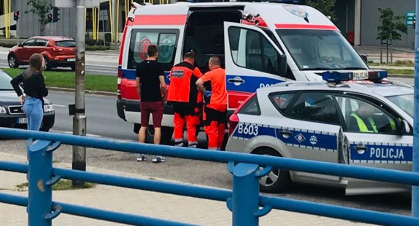 Potrącenie pieszego w Alei Jana Pawła