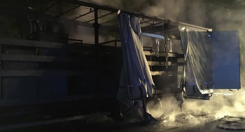 Pożar ciężarówki po czeskiej stronie granicy
