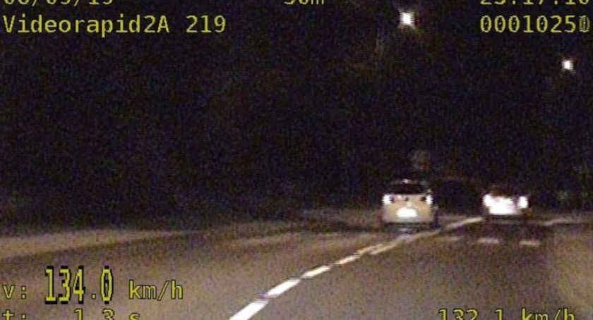 25 punktów karnych, mandat  oraz utrata prawa jazdy za prędkość, wyprzedzanie na przejściu i podwójnej ciągłej.