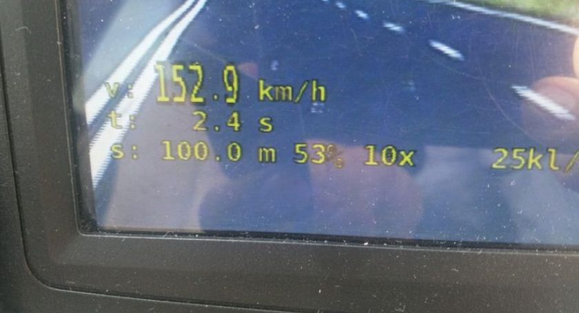 Jechał z prędkością 152 km na godzinę na 50. Stracił prawo jazdy.