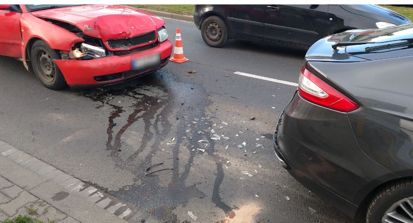 Zderzenie Audi i Forda na Al. Jana Pawła II
