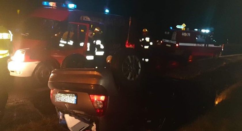 Dachowanie na DK-3 w Mysłowie