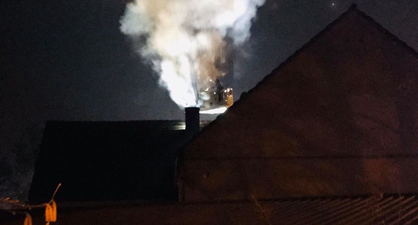 Pożar sadzy na osiedlu Czarne