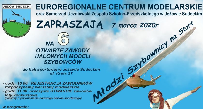 Otwarte zawody halowych modeli szybowców Młodzi Szybownicy na Start