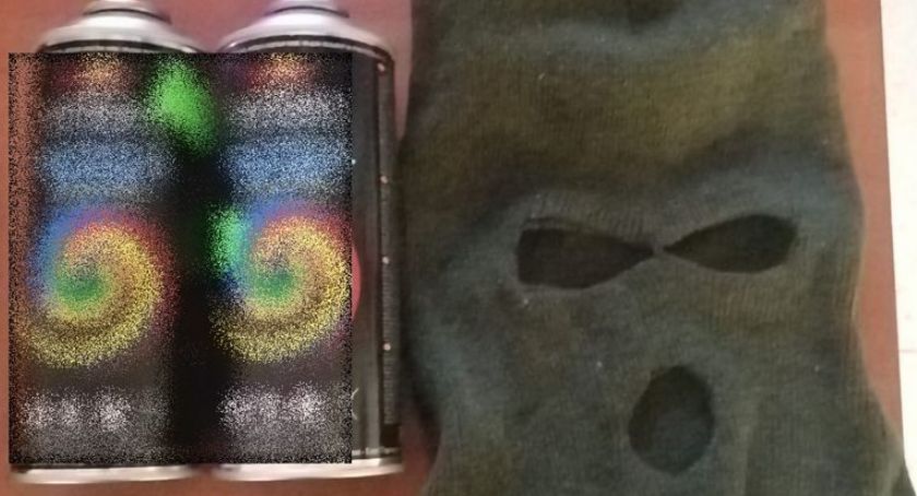 Malował graffiti, a za odstąpienie od czynności zaproponował policjantom łapówkę.