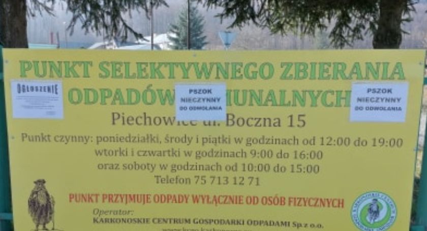 Piechowice - PSZOK zamknięty do odwołania