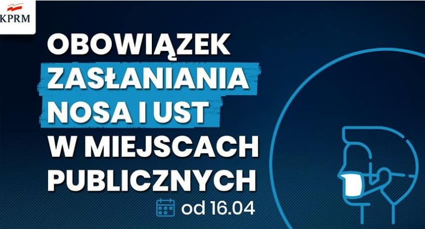 Od dziś obowiązek zasłaniania nosa i ust w miejscach publicznych
