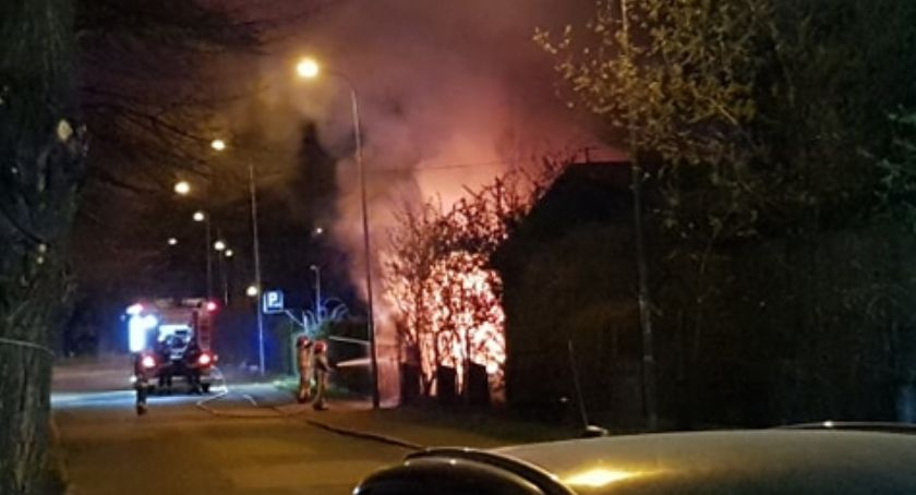 Pożar opon na Lwóweckiej