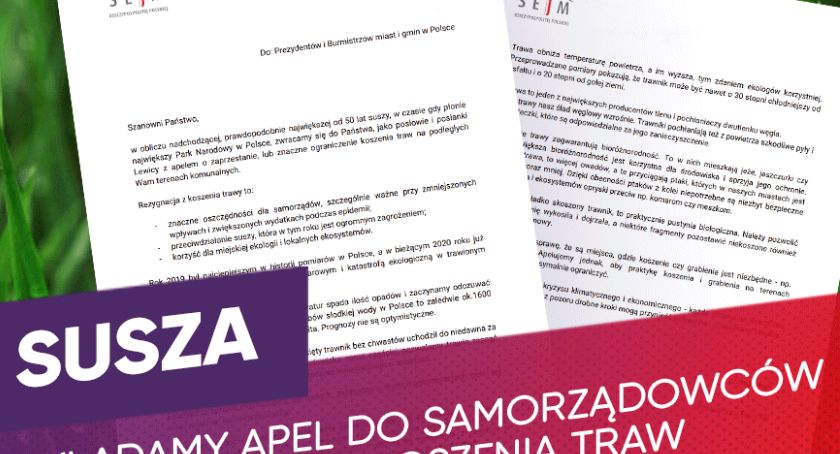 R.Obaz : Zwracam się z apelem o zaprzestanie lub ograniczenie koszenia traw