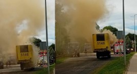 Pożar samochodu ciężarowego w Kaczorowie. Poważne ut&hellip;