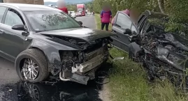 Wypadek na drodze z Podgórzyna do Sobieszowa