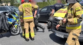 Wypadek z udziałem motocyklisty na ulicy Wolności. Droga częściowo zablokowana