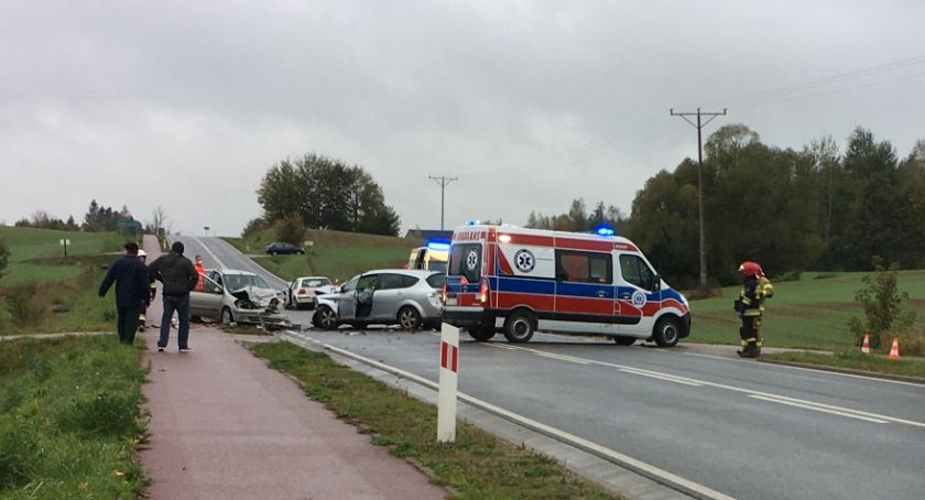 Zderzenie trzech aut w Stabieńszczyźnie
