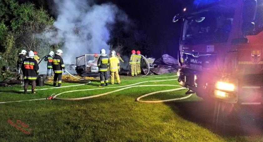 Nocny pożar w Ogrodnikach