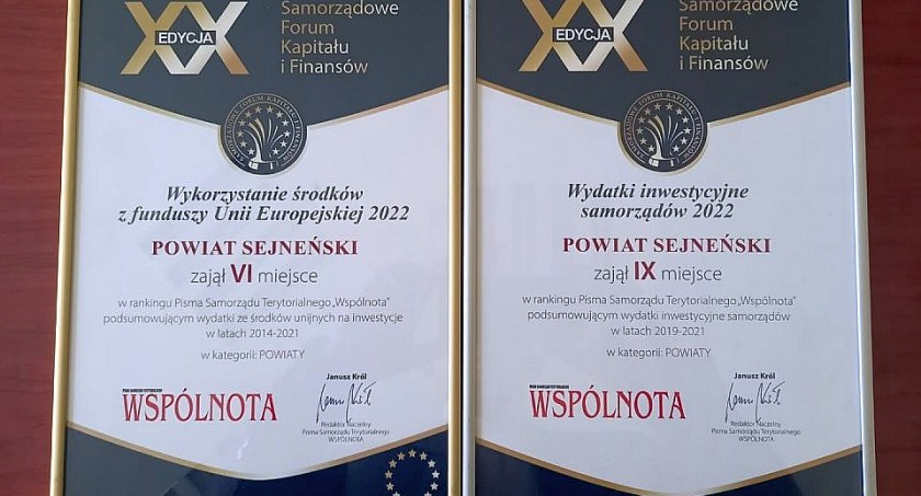 Powiat wysoko w rankingu 
