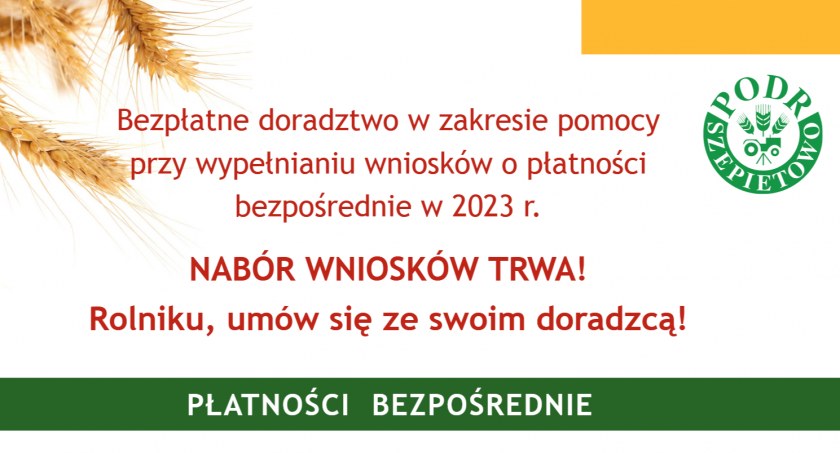 Rolniku, ważny komunikat  – PODR SZEPIETOWO !!!