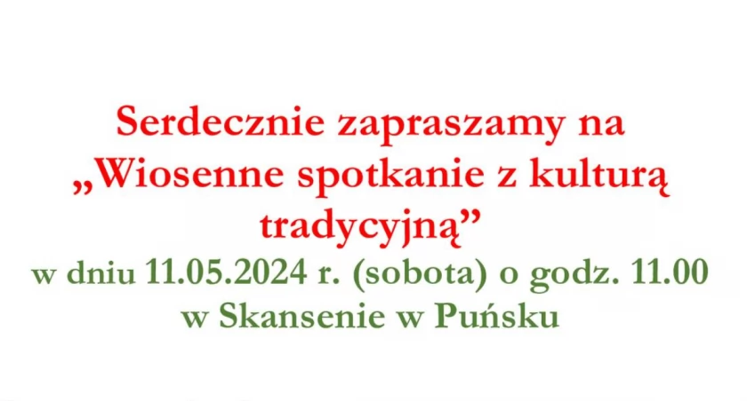 Wiosenne spotkanie z kulturą tradycyjną (PROGRAM)