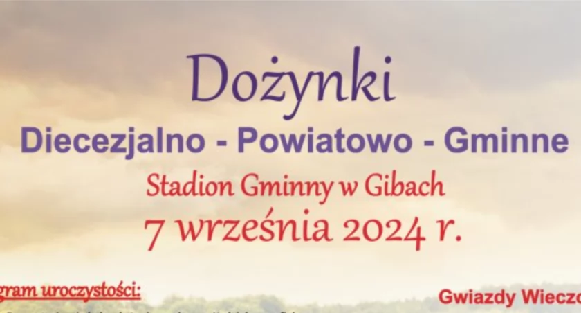 Program Dożynek Diecezjalno-Powiatowo-Gminnych w Gibach