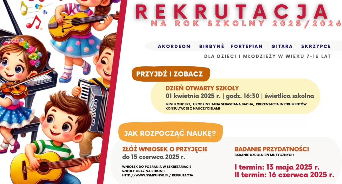 Szkoła muzyczna w Puńsku rekrutuje