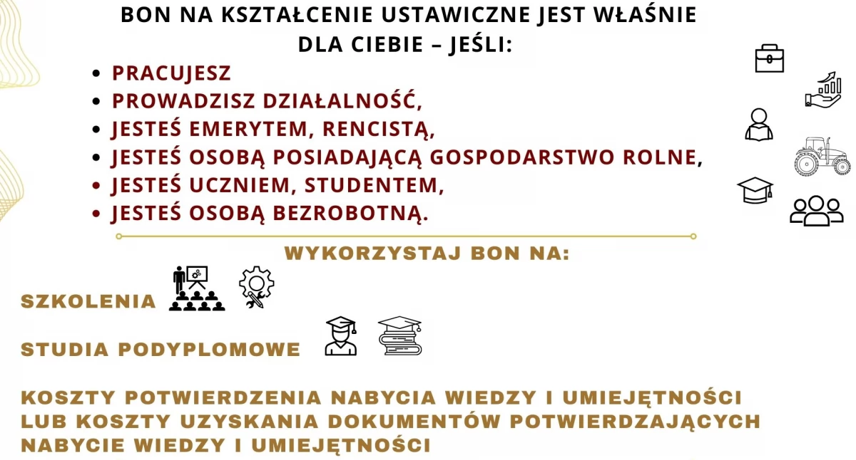 Bon na kształcenie ustawiczne – zainwestuj w siebie!