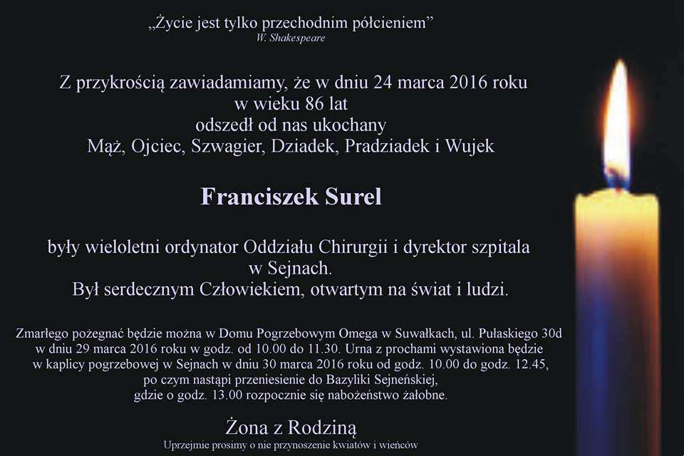Zmarł Franciszek Surel