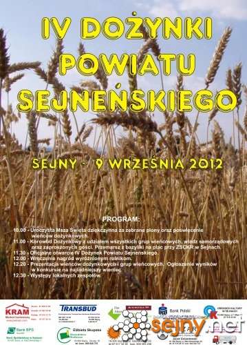 Zaproszenie na dożynki powiatowe