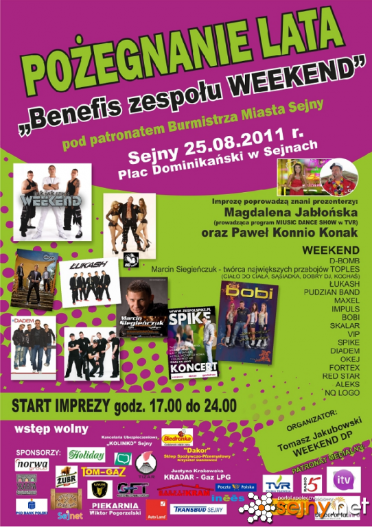 Pożegnanie lata, benefis