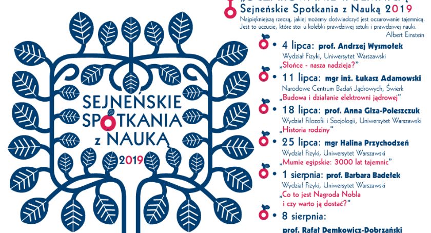 Sejneńskie Spotkania z Nauką 2019 (zapowiedź)