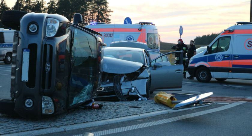 Kolizja aut osobowych w Krasnopolu