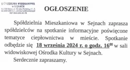 Spotkanie dla mieszkańców spółdzielni mieszkaniowej na temat ciepłownictwa