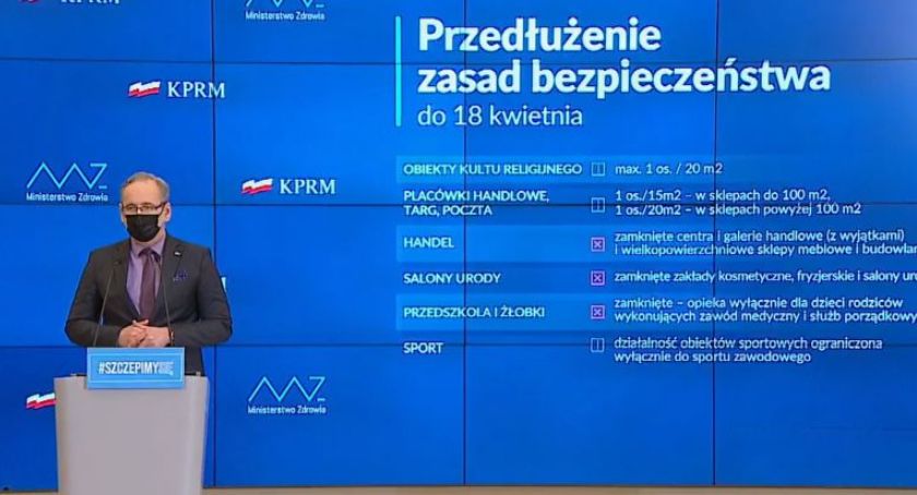 Przedłużenie obostrzeń związanych z pandemią