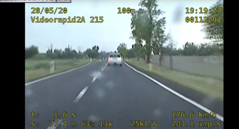 Legniczanin na podwójnym gazie jechał z prędkością 176 km/h [FILM]