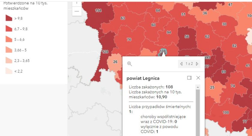 Legnica świeci się na czerwono na covidowej mapie. Kilka tysięcy osób trafiło na kwarantannę